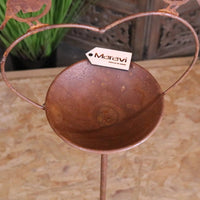 Virala Heart Shaped Bird Feeder with Rusty Metal Finish
