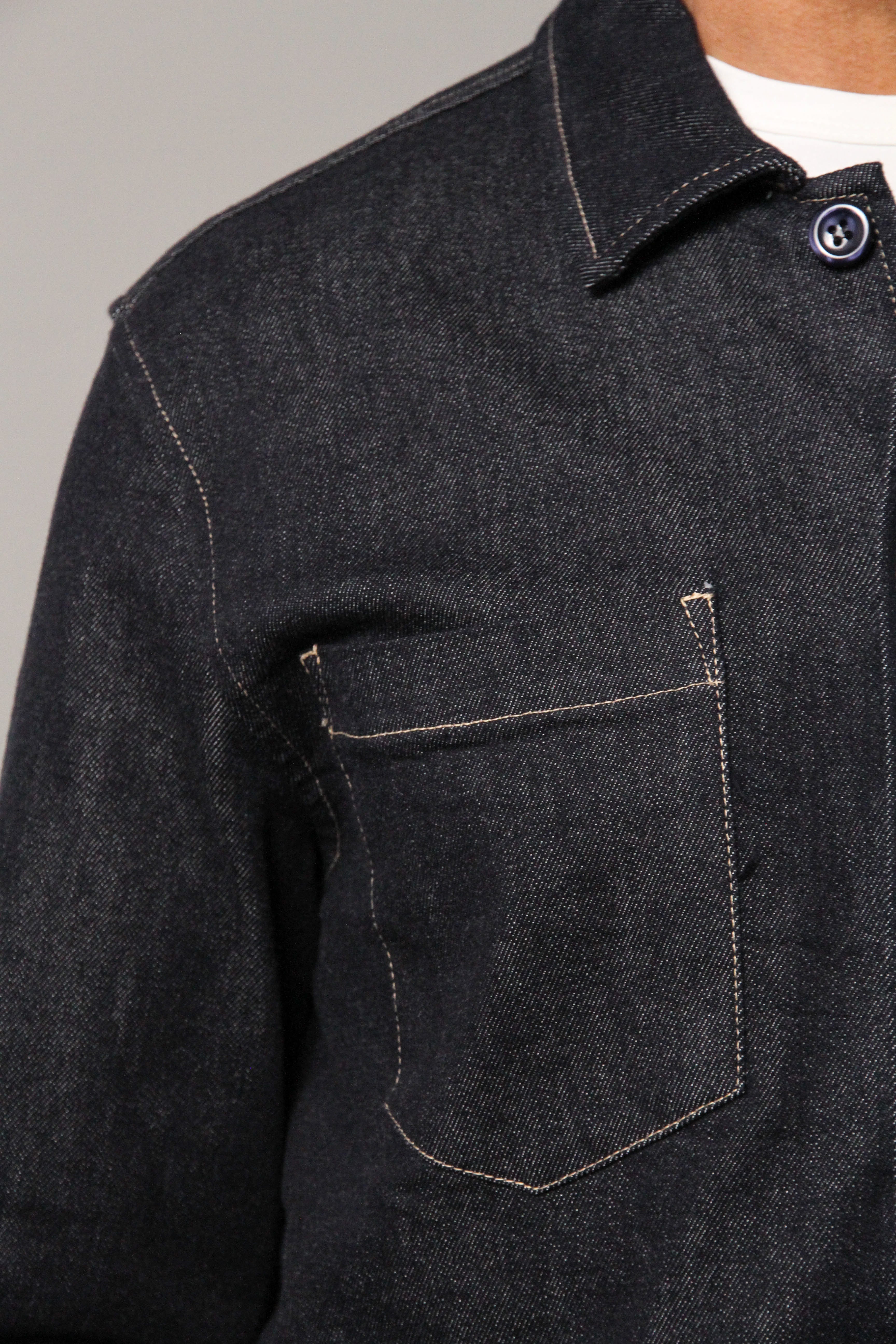 Bart Denim Button Overshirt - EverBlue