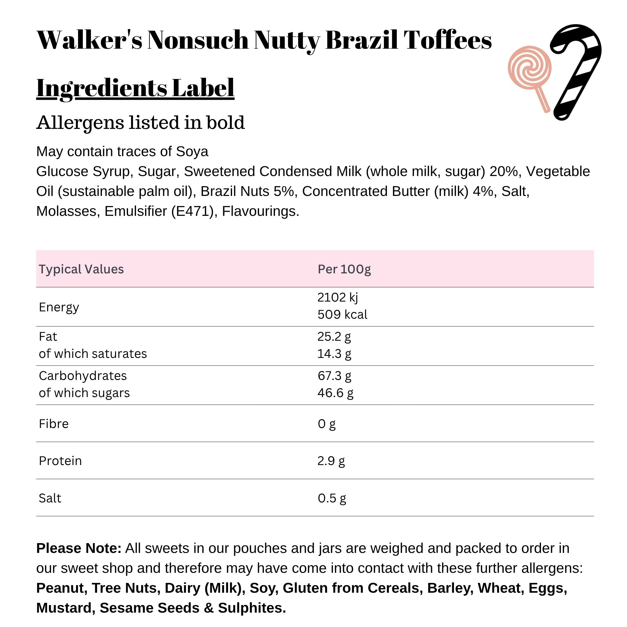 Walker's Nonsuch Nutty Brazil Toffees