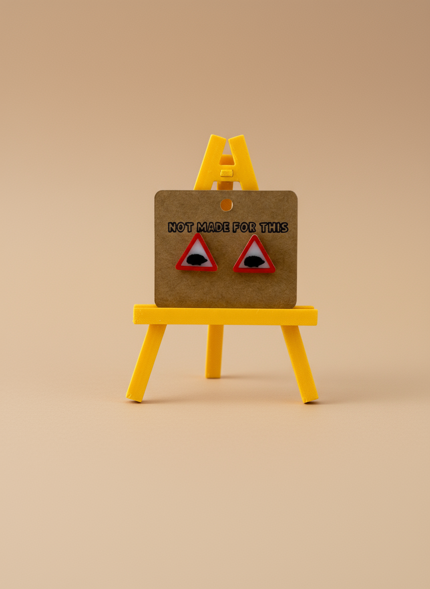 Warning! Hedgehog Stud Earring