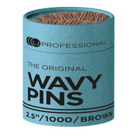 LJP 2.5" Fine Waved Hairpins Brown - 1000 Pack