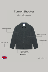Turner Shacket - Grey Vigevano