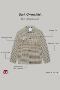 Bart Overshirt - Tan Check Silvia