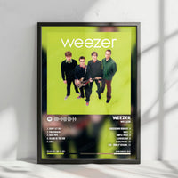 Weezer "Weezer (Green Album)" Album Cover Poster - with Complete Tracklist