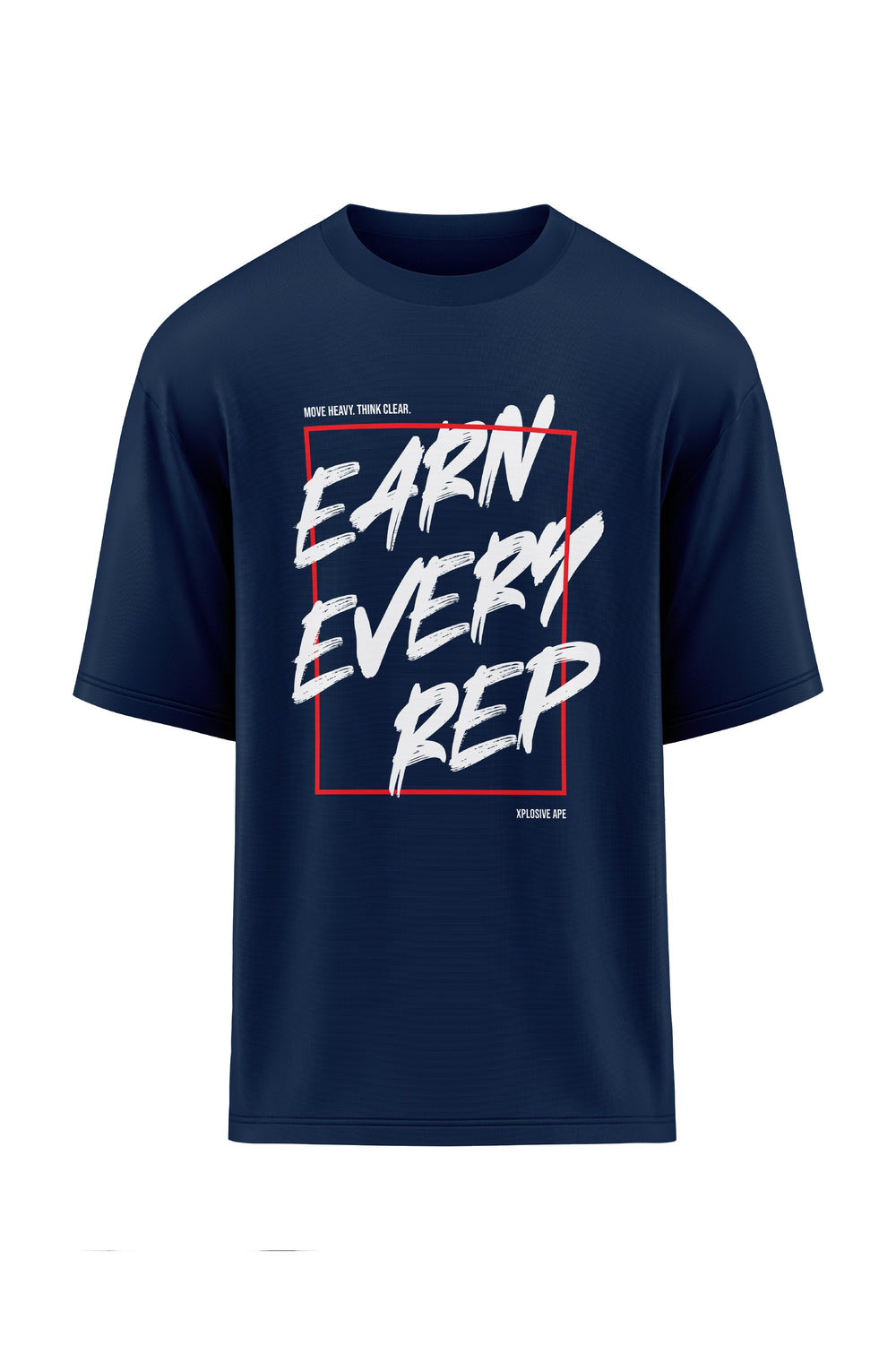 XAPE Weight Warp Oversized Tee - Navy