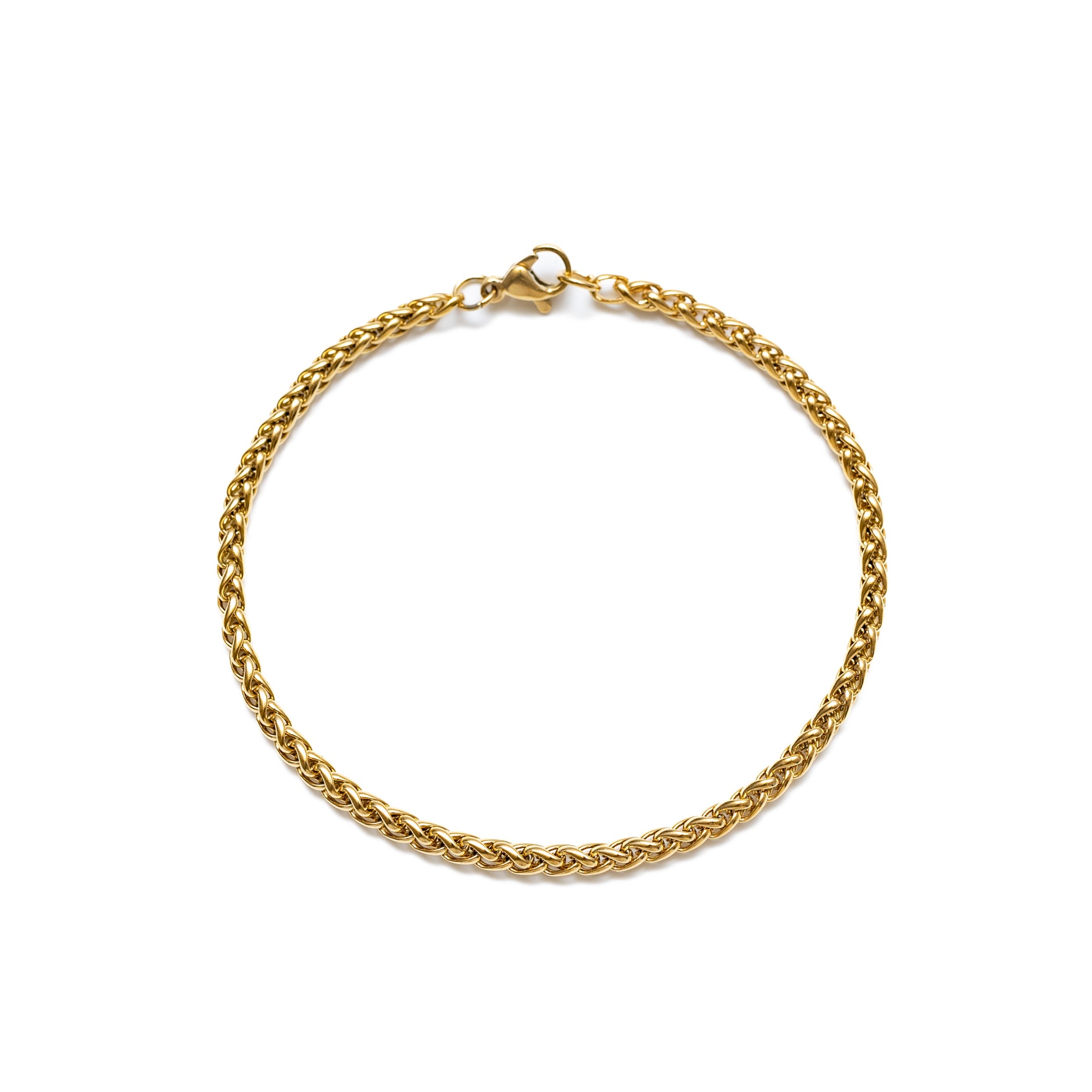 Wheat Bracelet (Gold) 3mm