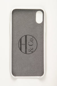 iPhone X Case, White Leather