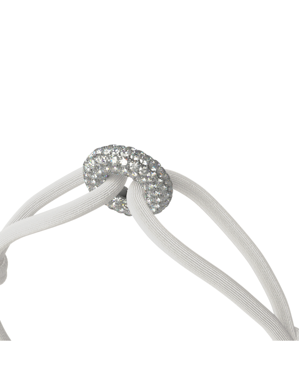 Silver Soho Pavé Cord Bracelet