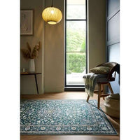 Eco-Washable Medallion Design Green Rug for Modern Homes