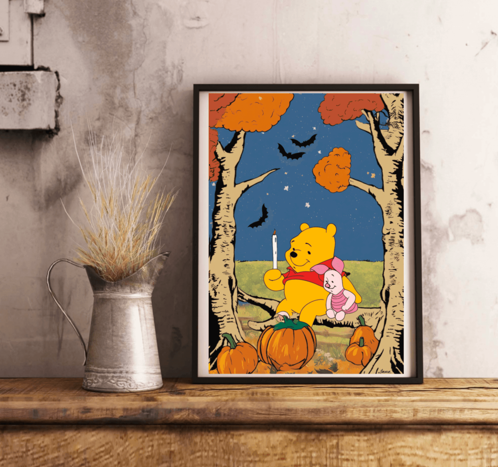 Winnie the Pooh Halloween Print | A3 A4 A5 Wall Art