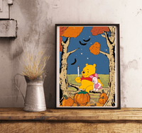 Winnie the Pooh Halloween Print | A3 A4 A5 Wall Art