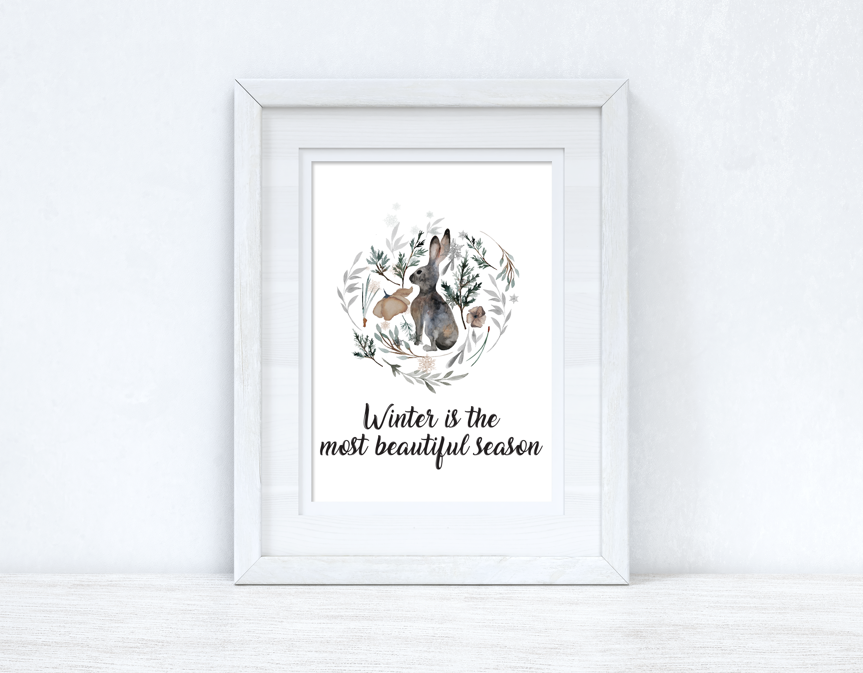 Winter Is The Most Beautiful Season Christmas Seasonal Wall Home Decor Print