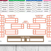 Retro Qatar 2022 World Cup Wall Chart