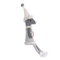 Silver Mouse w/Dangly Legs Striped Xmas Ornament