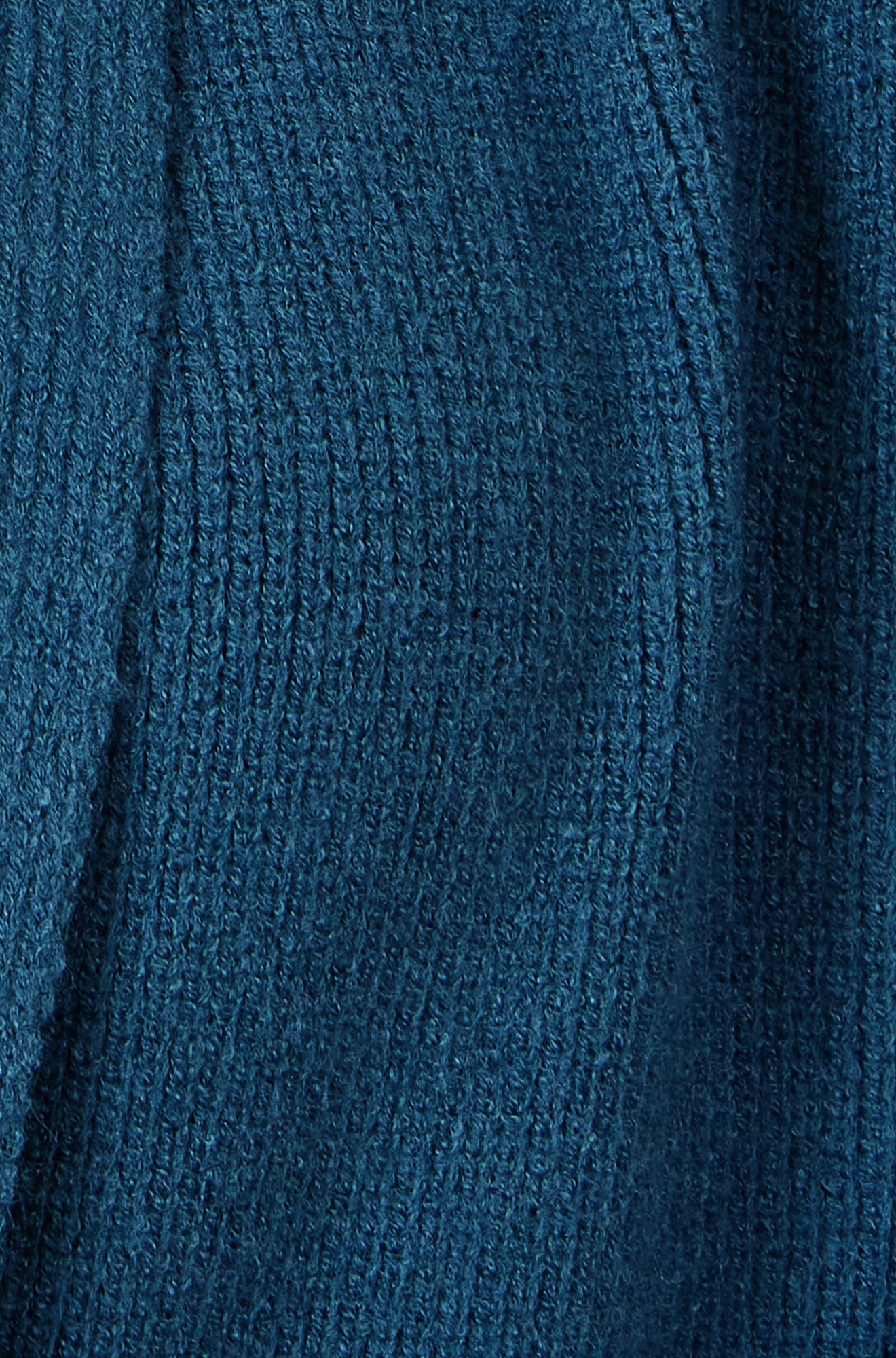 Yumi Teal Knitted Maxi Cardigan With Pockets