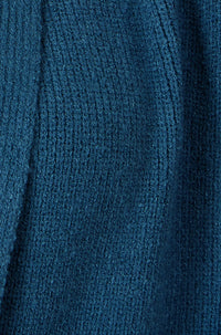Yumi Teal Knitted Maxi Cardigan With Pockets