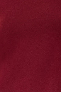Yumi Burgundy Knitted Roll Neck Sleeveless Jumper
