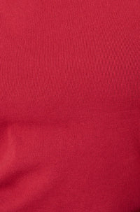 Yumi Burgundy Knitted Ruched Midi Dress