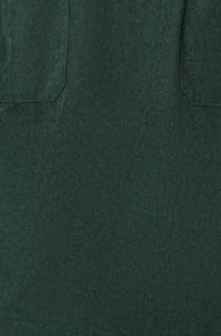 Yumi Green Cord Tunic With Ruched Sleeve