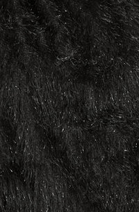 Yumi Black Lurex Fringe Relaxed Fit Top