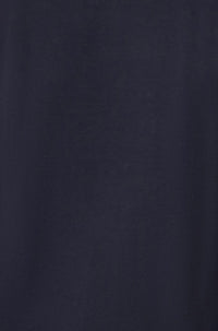 Yumi Navy Stretch Cotton Jersey Long Sleeve Top