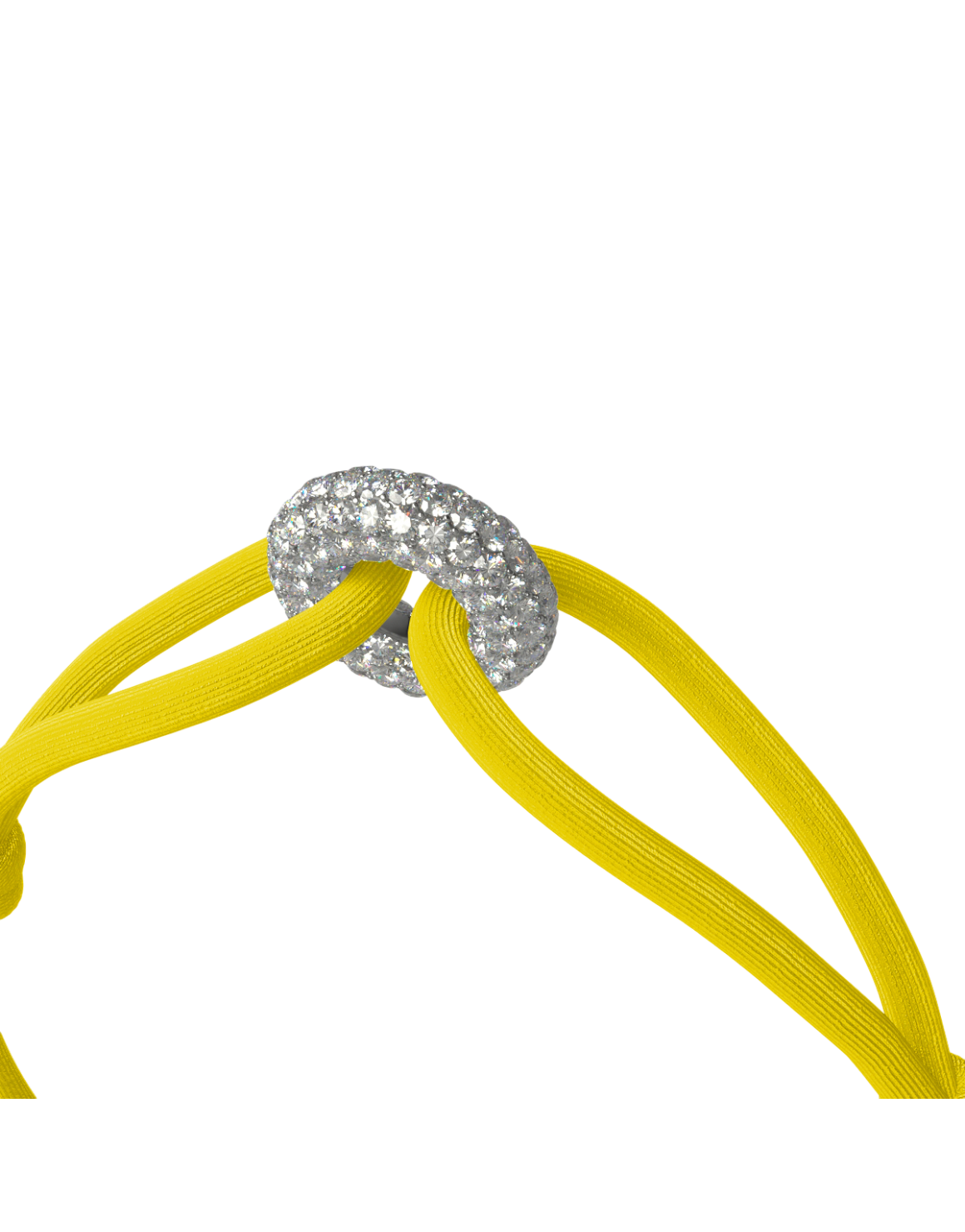 Silver Soho Pavé Cord Bracelet