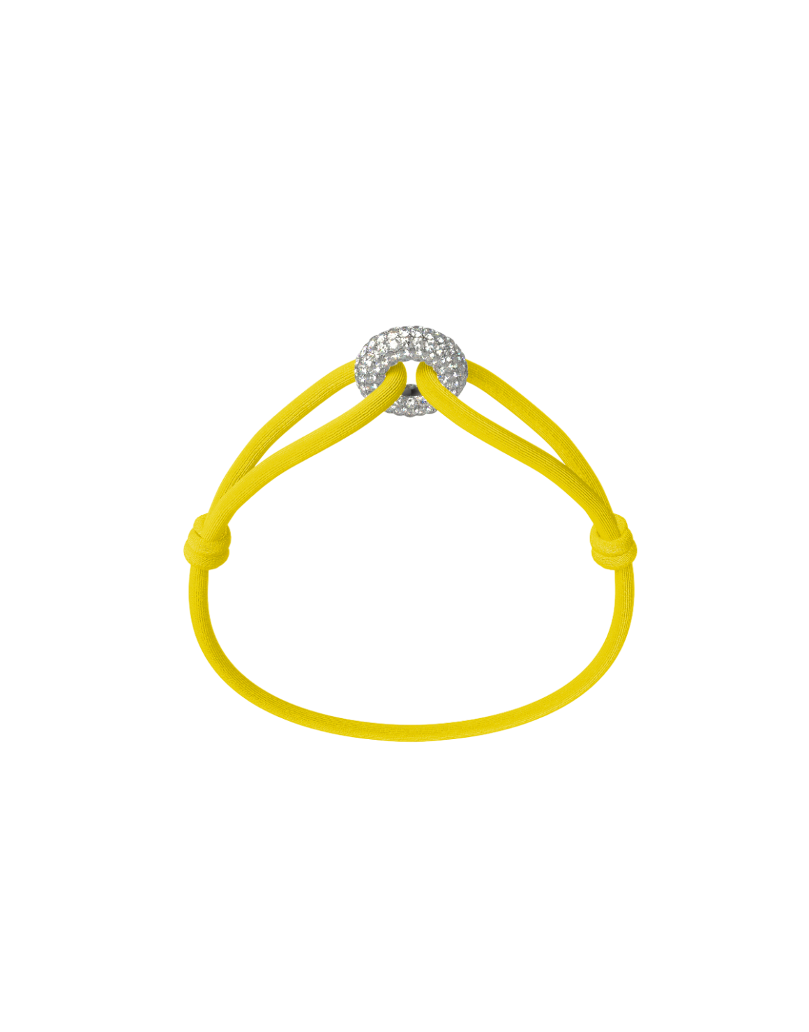 Silver Soho Pavé Cord Bracelet