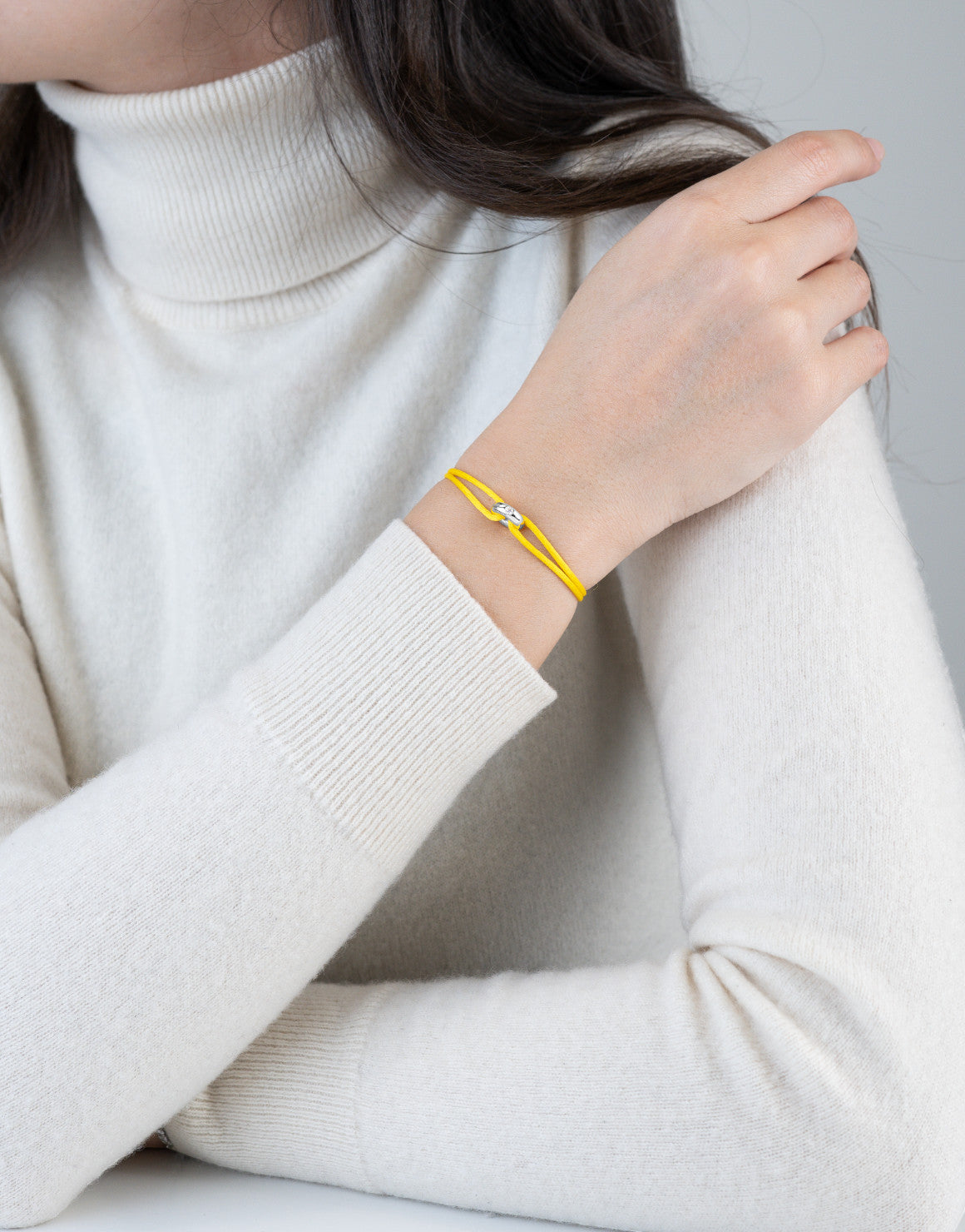 Mini Silver Soho Diamond Cord Bracelet