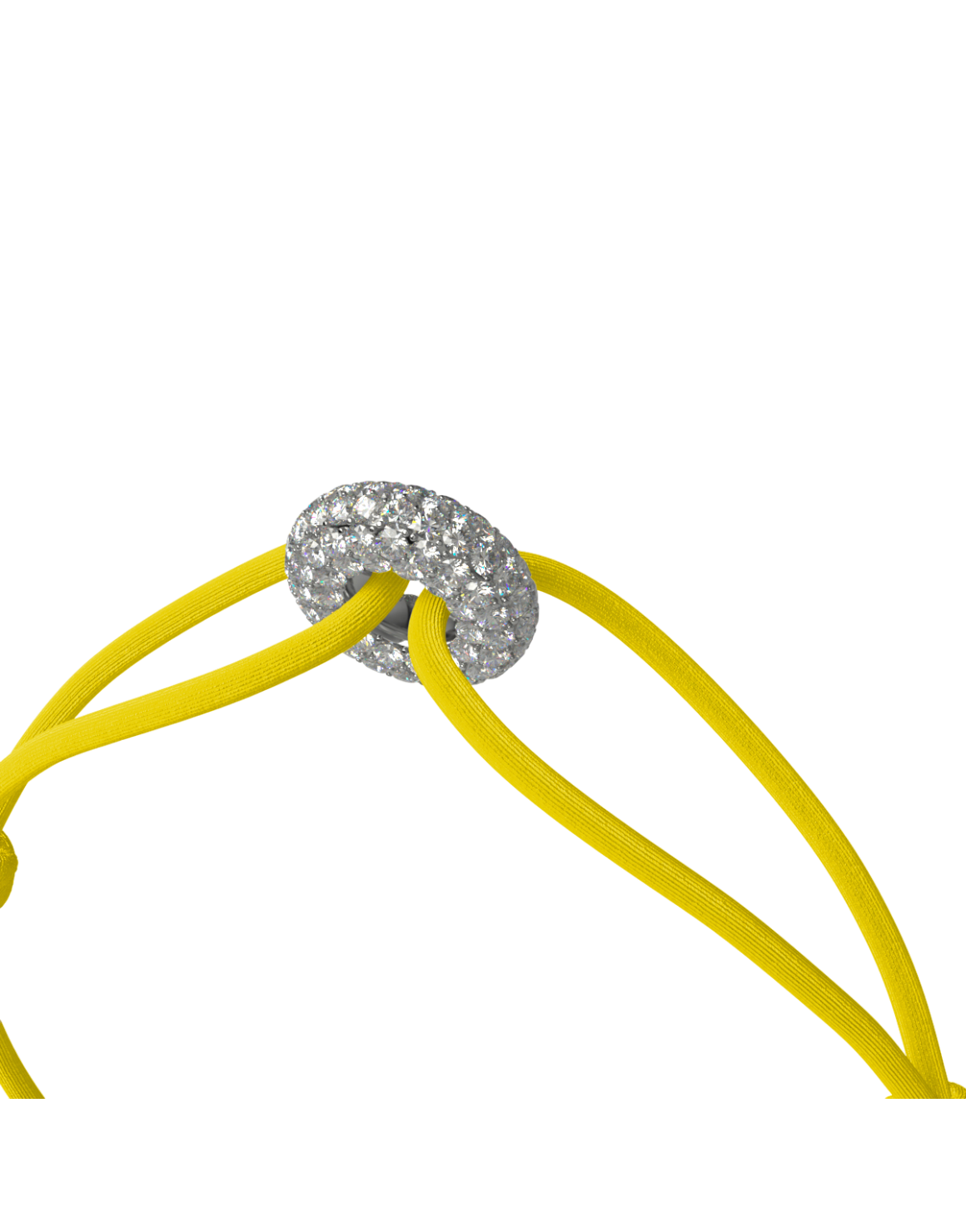 Mini Silver Soho Pavé Cord Bracelet