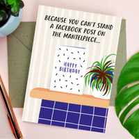 Mantelpiece Birthday Card