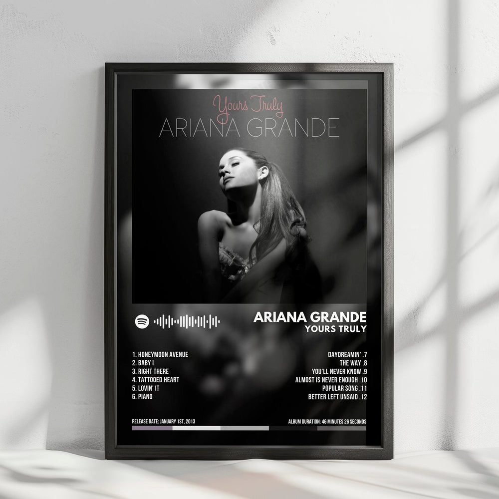 Ariana Grande "Yours Truly" Album Cover Poster - with Complete Tracklist