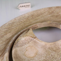 Zayana Swirl Mango Wood Serving Dish - Artisanal Centrepiece for Snacks