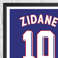 Zinedine Zidane France Legend Stats Print