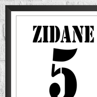 Zinedine Zidane Legend Stats Print