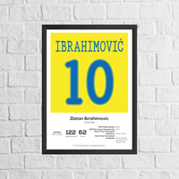 Zlatan Ibrahimovic Sweden Legend Stats Print