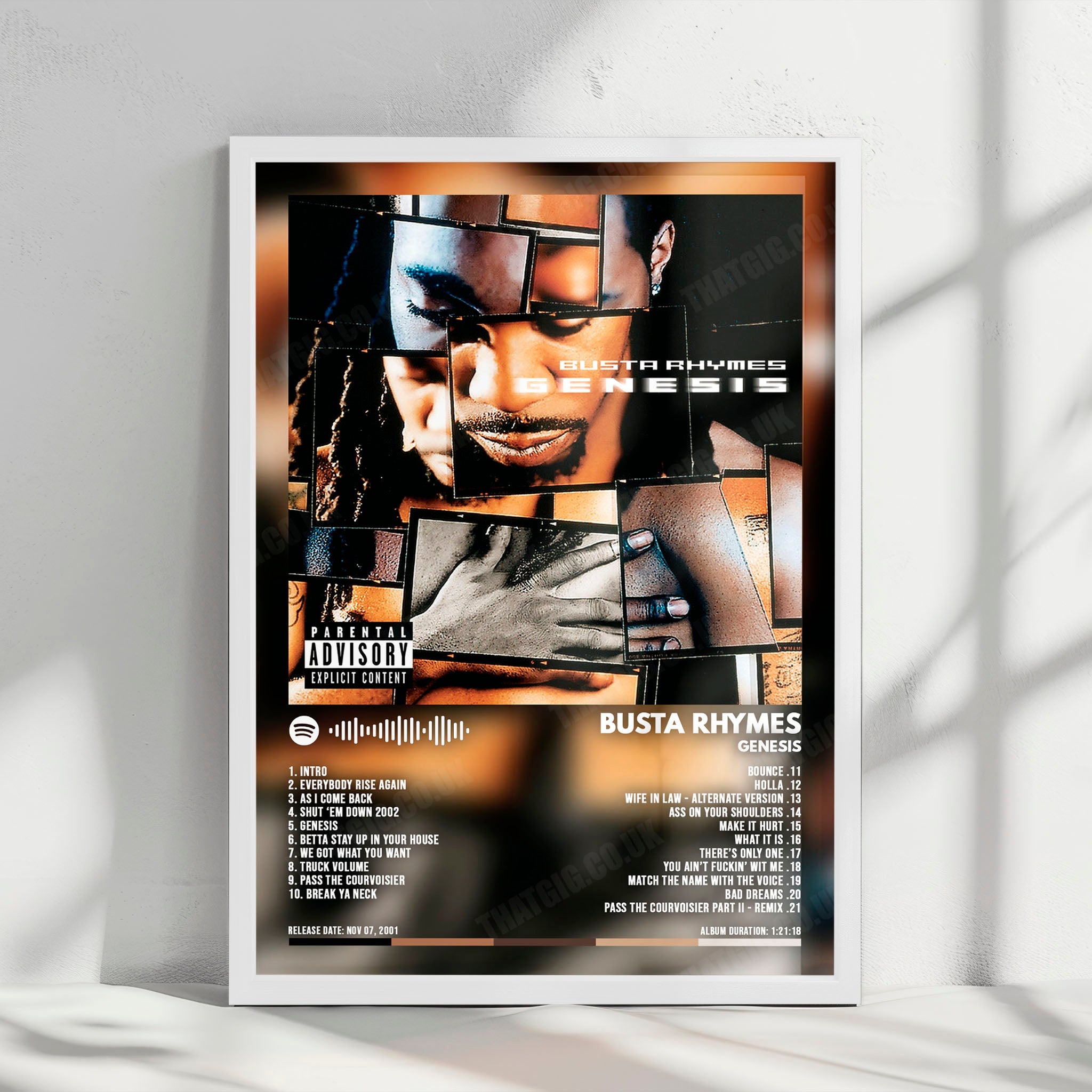 Busta Rhymes "Genesis" Album Cover Poster - with Complete Tracklist