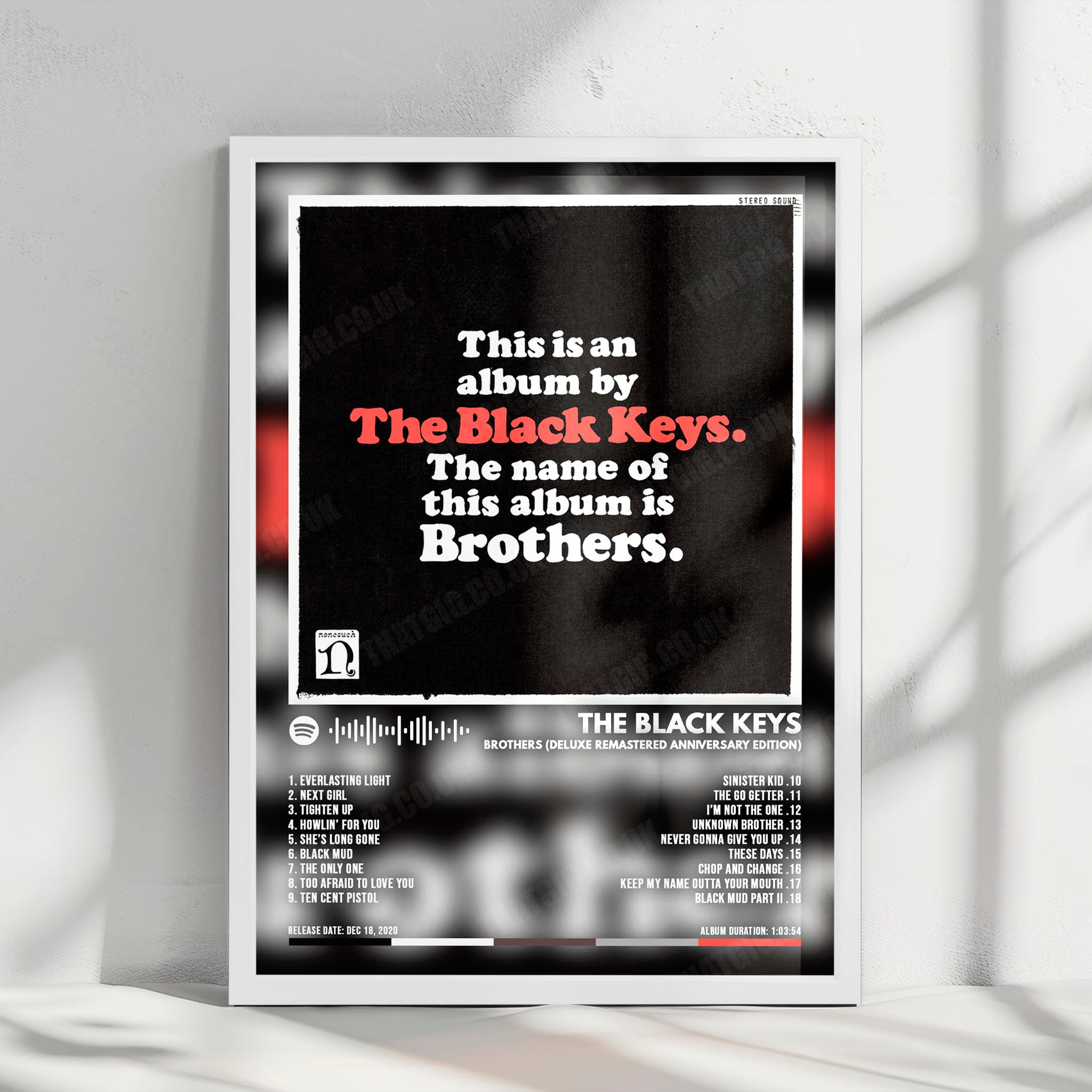 The Black Keys "Brothers" Album Cover Poster - with Complete Tracklist