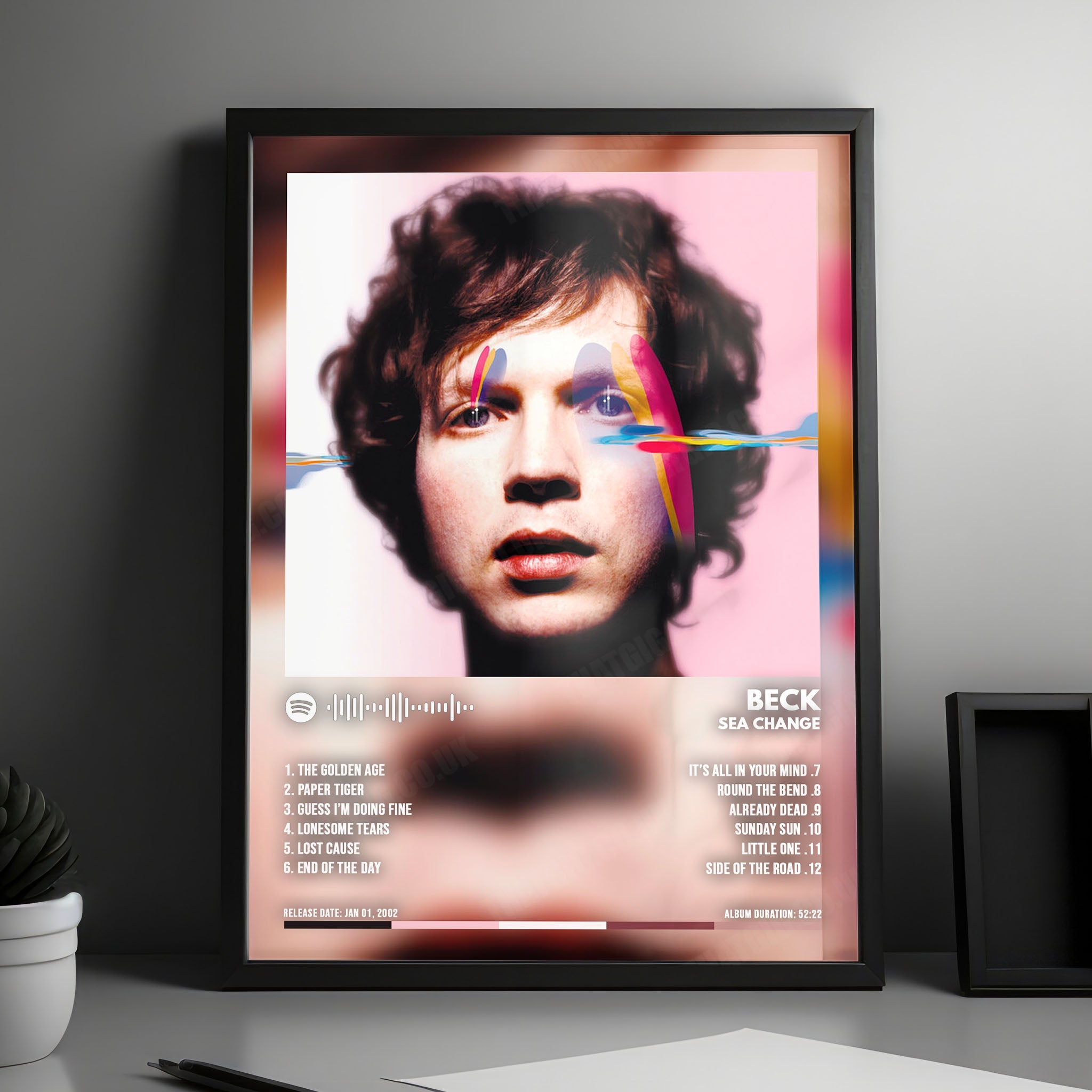 Beck "Sea Change" Album Cover Poster - with Complete Tracklist