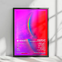 Coldplay "Moon Music (Full Moon Edition)" Album Cover Poster - with Complete Tracklist