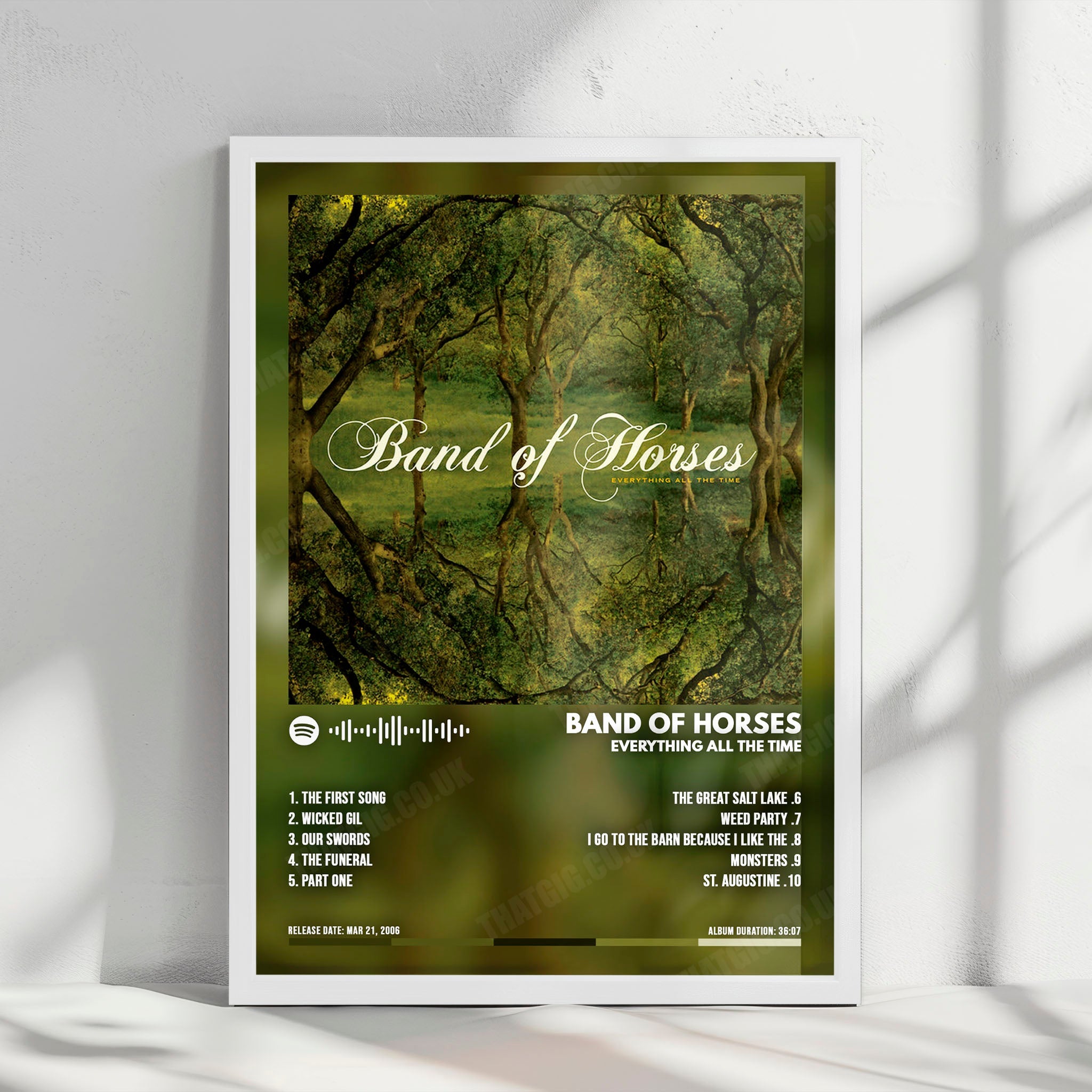 Band of Horses "Everything All the Time" Album Cover Poster - with Complete Tracklist