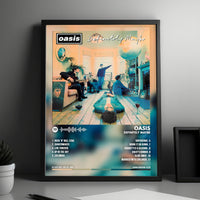 Oasis "Definitely Maybe" Album Cover Poster - with Complete Tracklist