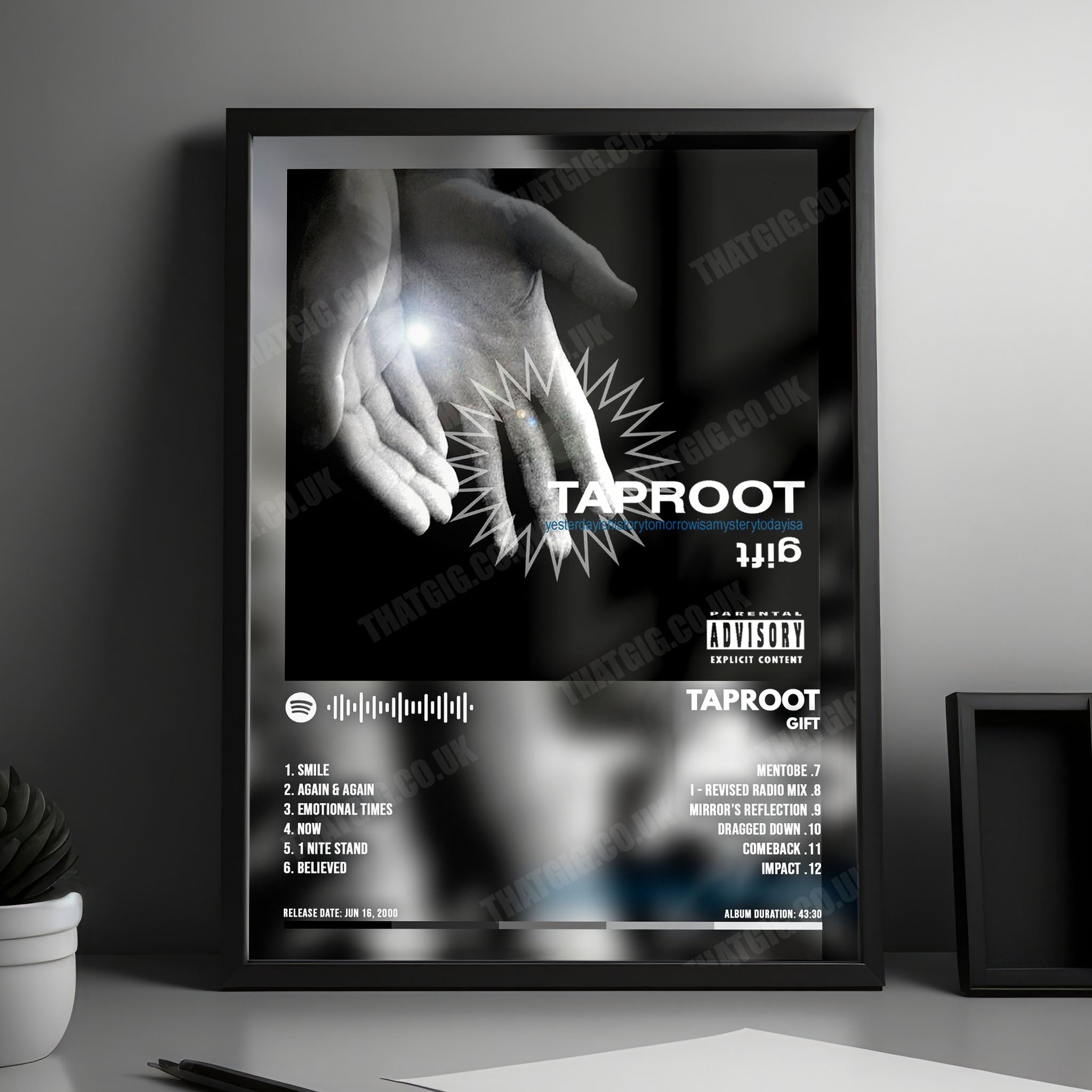 Taproot "Gift" Album Cover Poster - with Complete Tracklist