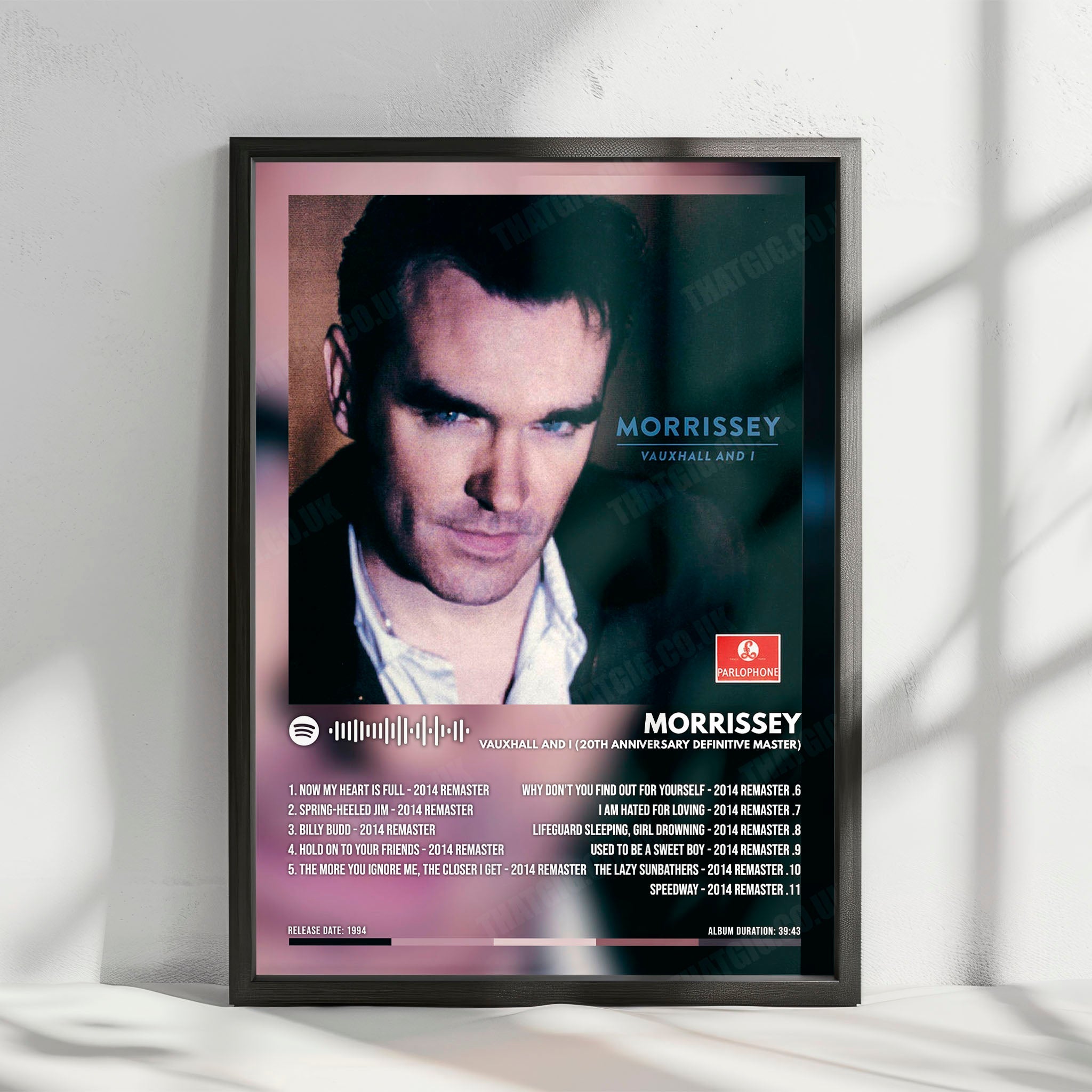Morrissey "Vauxhall and I" Album Cover Poster - with Complete Tracklist