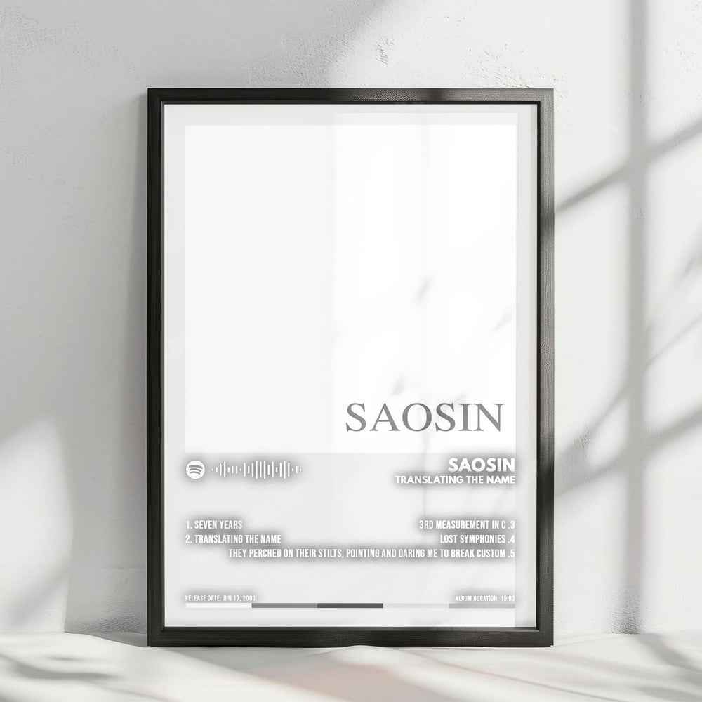 Saosin "Translating The Name" Album Cover Poster - with Complete Tracklist