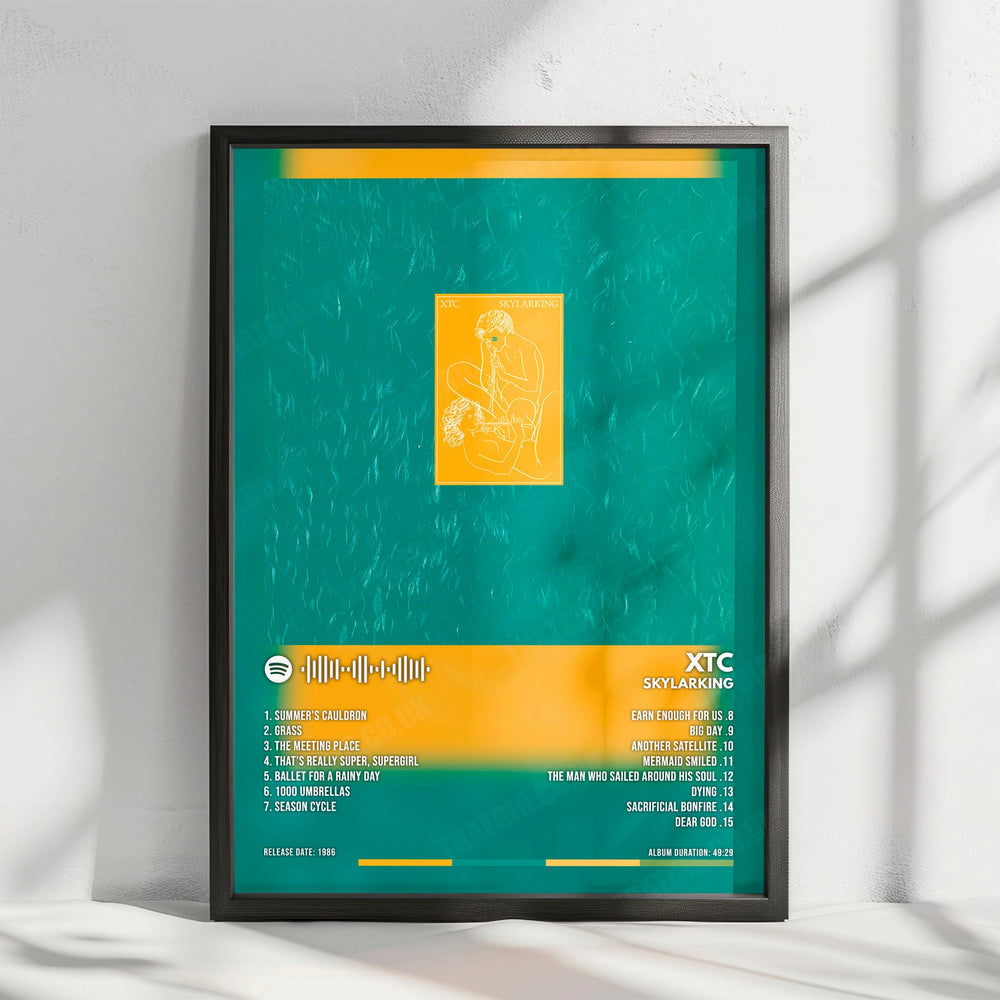 XTC "Skylarking" Album Cover Poster - with Complete Tracklist