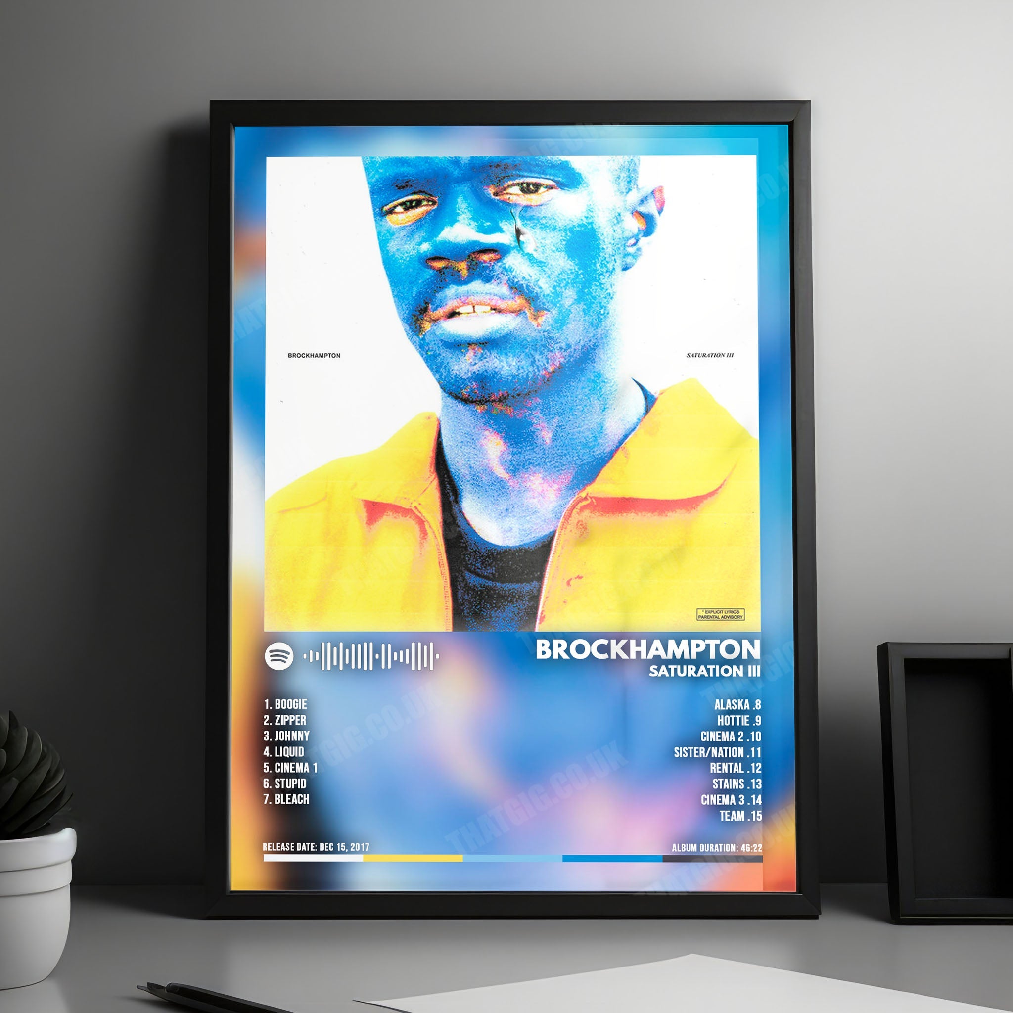 Brockhampton "Saturation Iii" Album Cover Poster - with Complete Tracklist