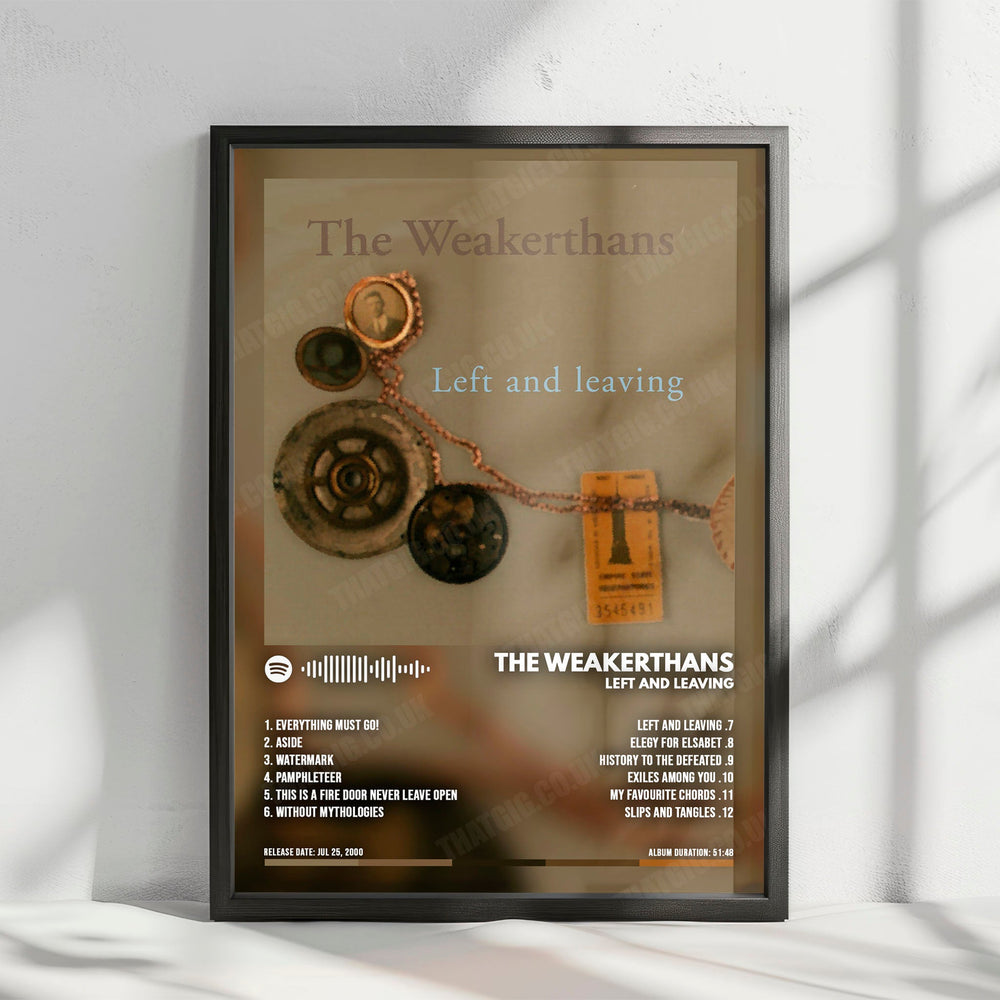 The Weakerthans "Left and Leaving" Album Cover Poster - with Complete Tracklist