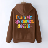 Women’s “THIS IS MY HANGOVER HOODIE” – Oversized Drop Shoulder Hoodie with Back Print