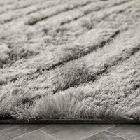 Dallas Silver Grey Shaggy Rug - Luxurious Hand-Tufted Comfort