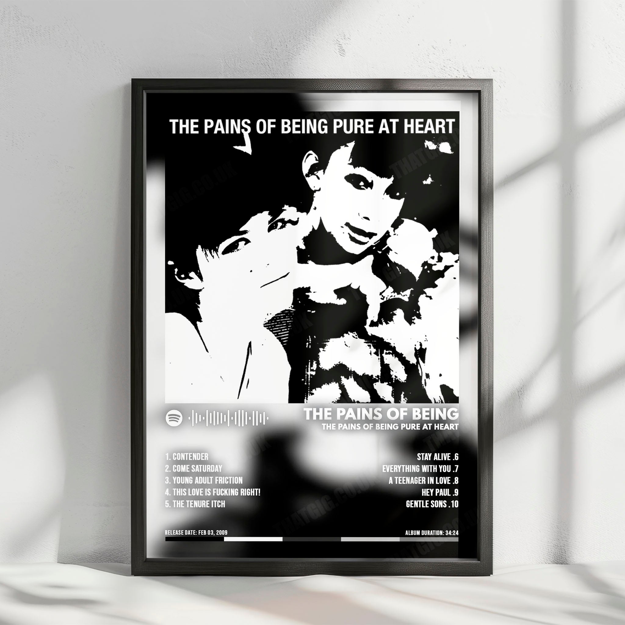 The Pains of Being Pure at Heart "The Pains of Being Pure at Heart" Album Cover Poster - with Complete Tracklist